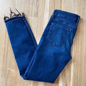 Articles of Society Factory Frayed Raw Edge Hem Stretch Skinny Jeans Jeggings